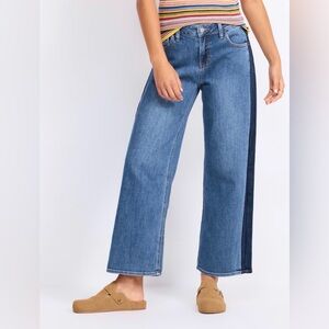 Indigo Blue Flare Jeans with Dark Side Stripe